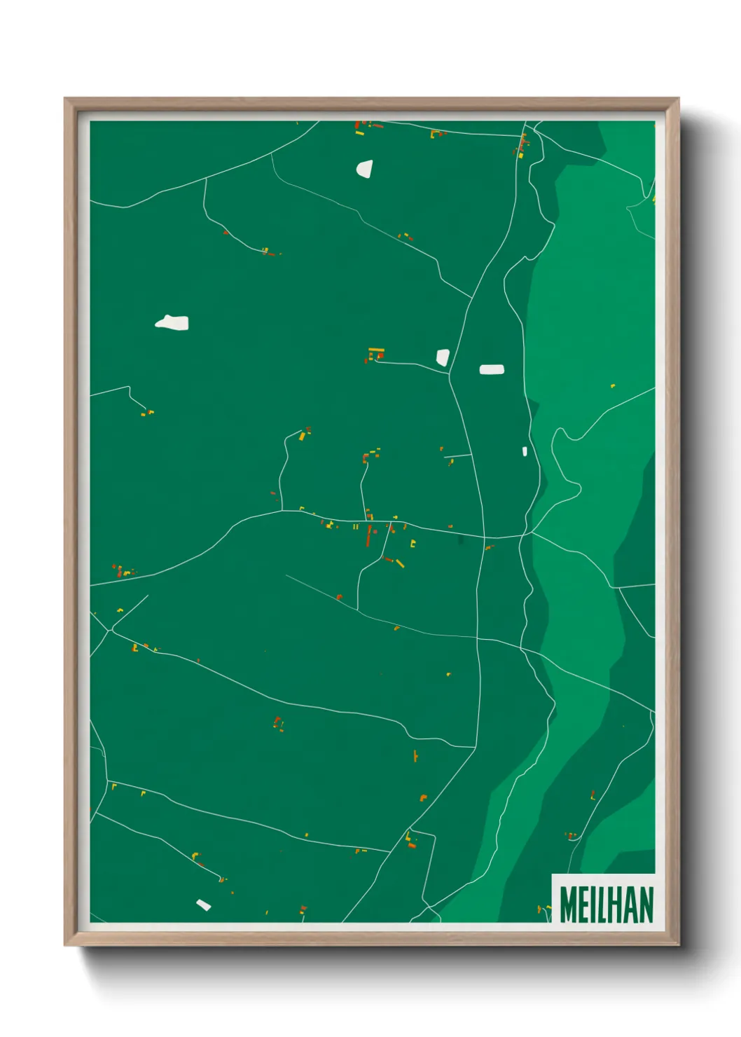 Une affiche de carte sur Meilhan