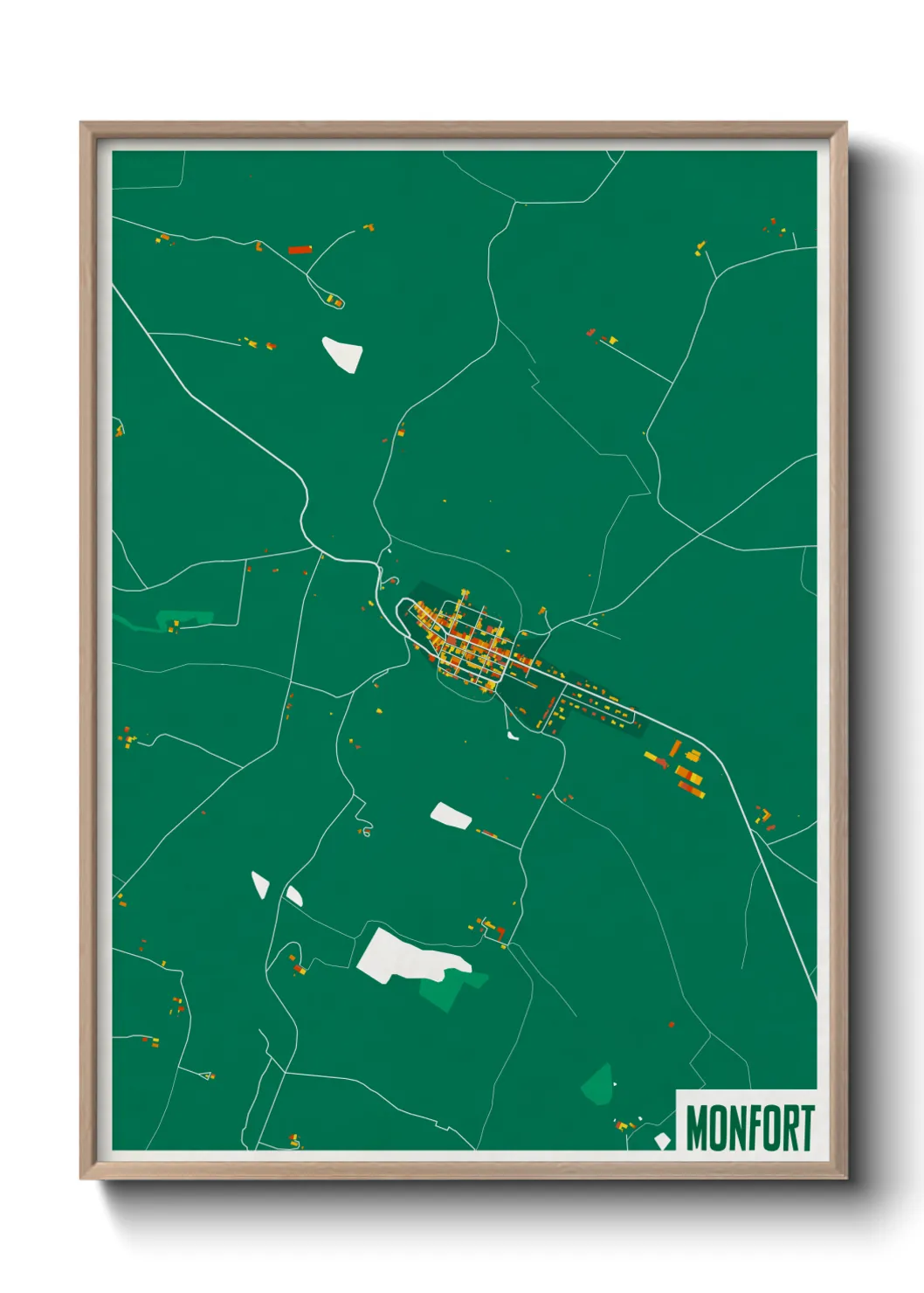 Une affiche de carte sur Monfort