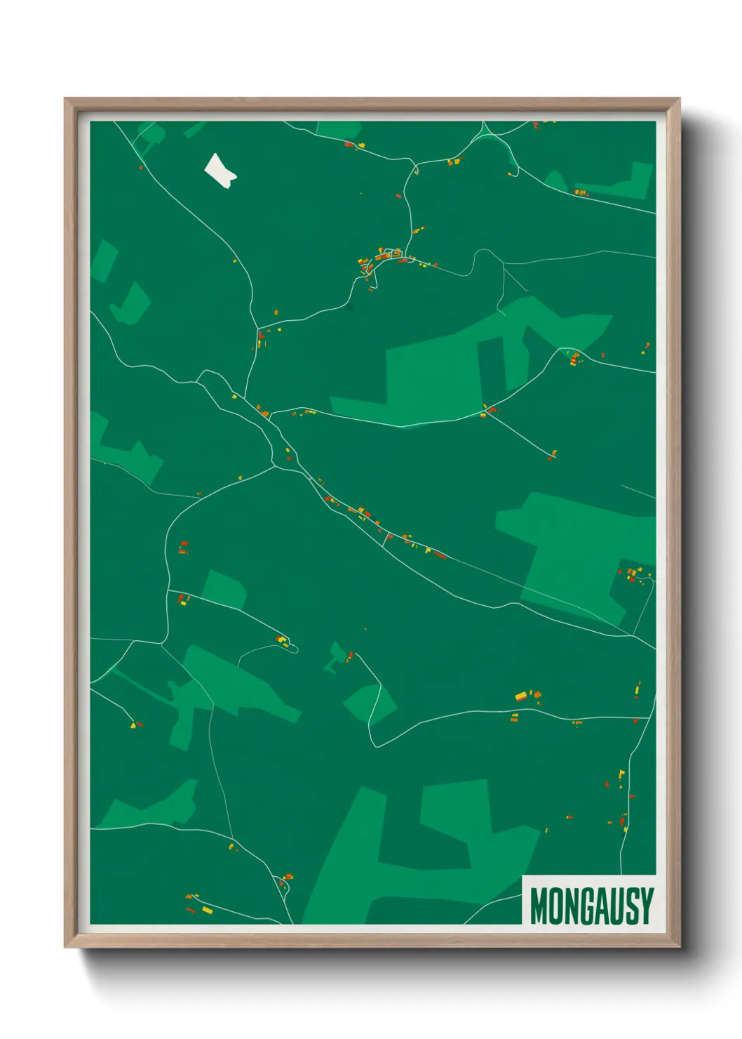 Une affiche de carte sur Mongausy