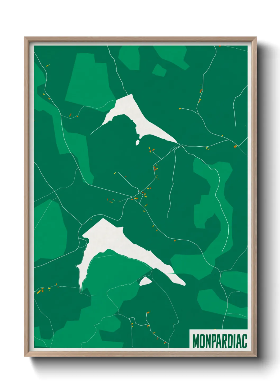 Une affiche de carte sur Monpardiac