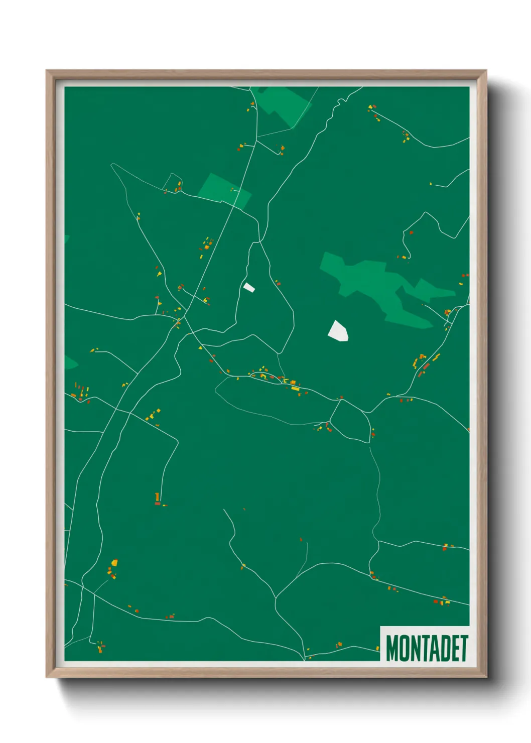 Une affiche de carte sur Montadet