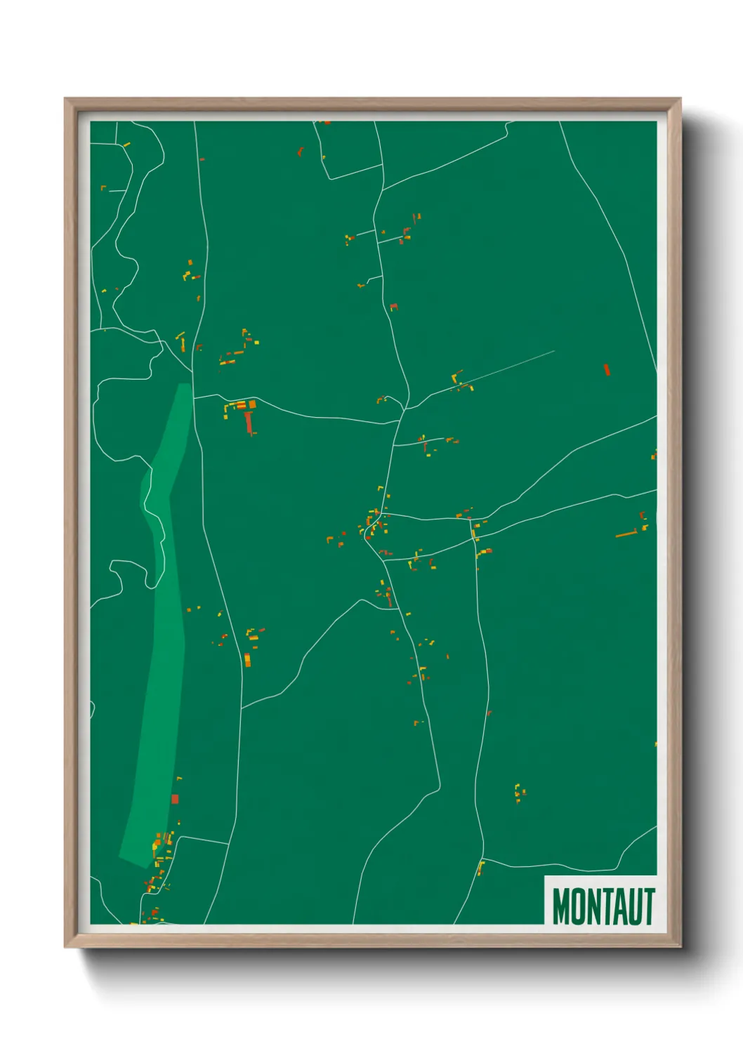 Une affiche de carte sur Montaut