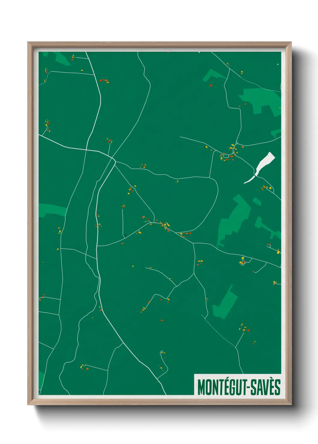 Un poster carteMontégut-Savès