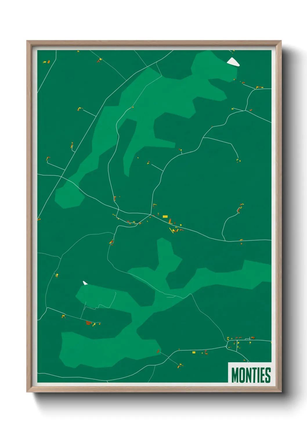 Une affiche de carte sur Monties