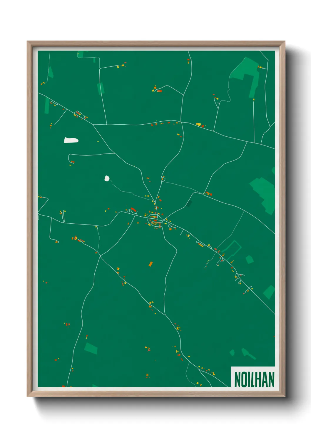 Une affiche de carte sur Noilhan