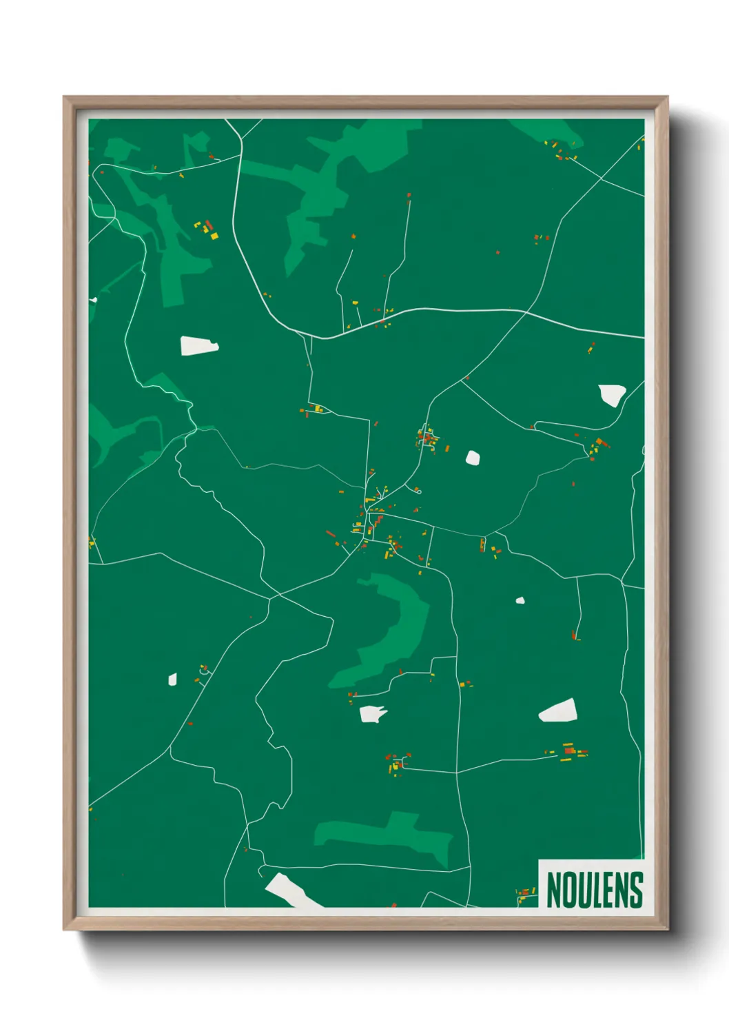 Une affiche de carte sur Noulens
