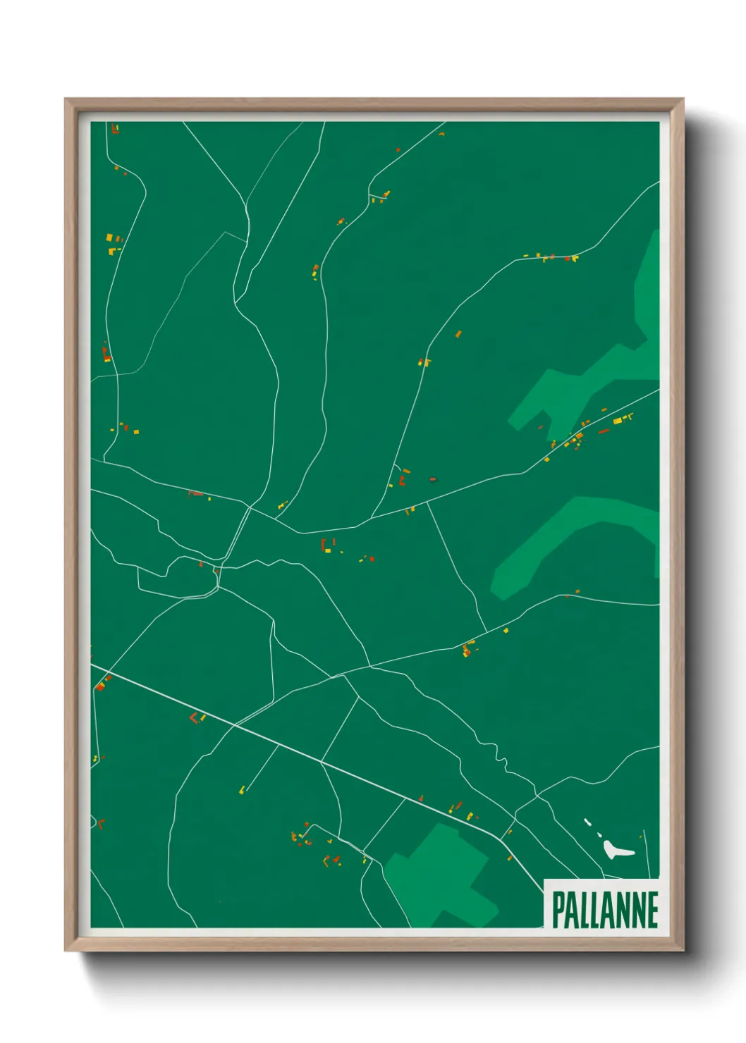 Une affiche de carte sur Pallanne