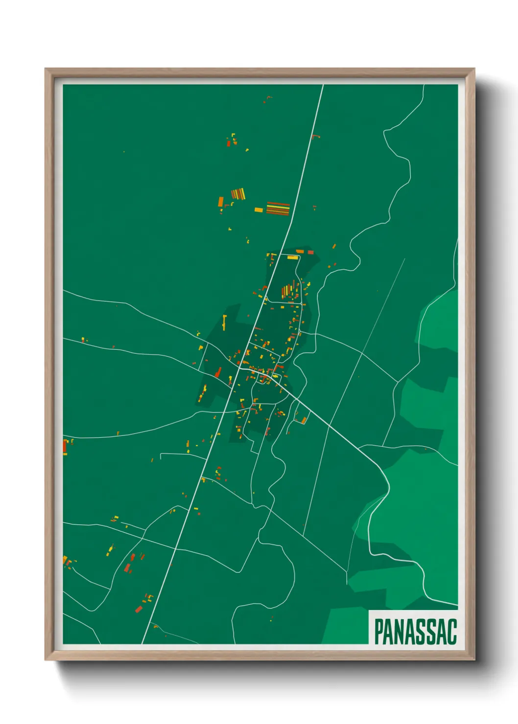 Une affiche de carte sur Panassac