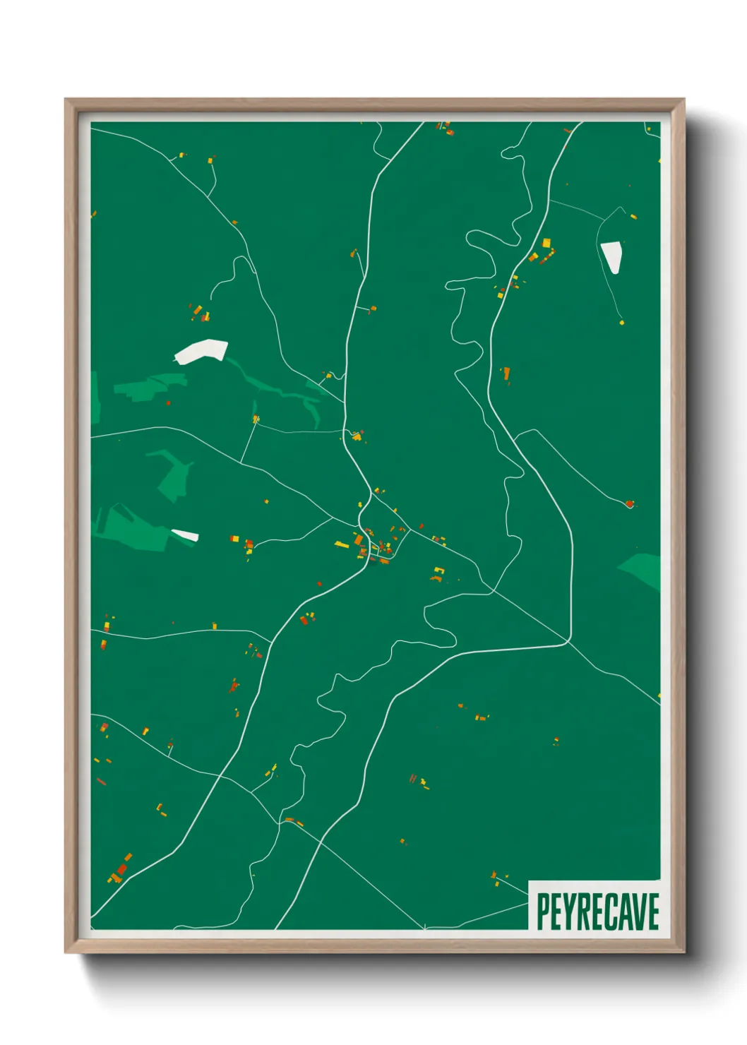 Une affiche de carte sur Peyrecave