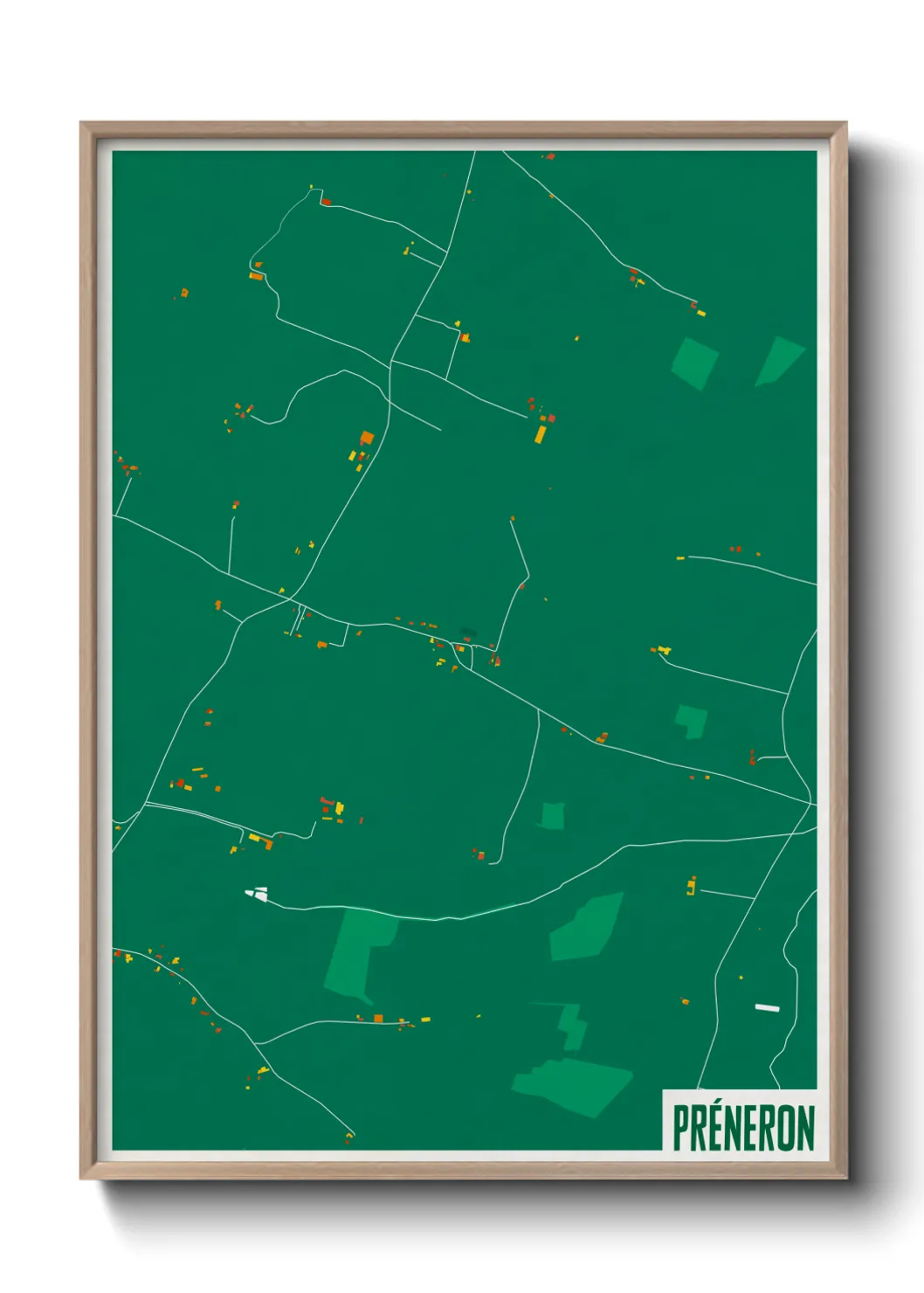 Une affiche de carte sur Préneron