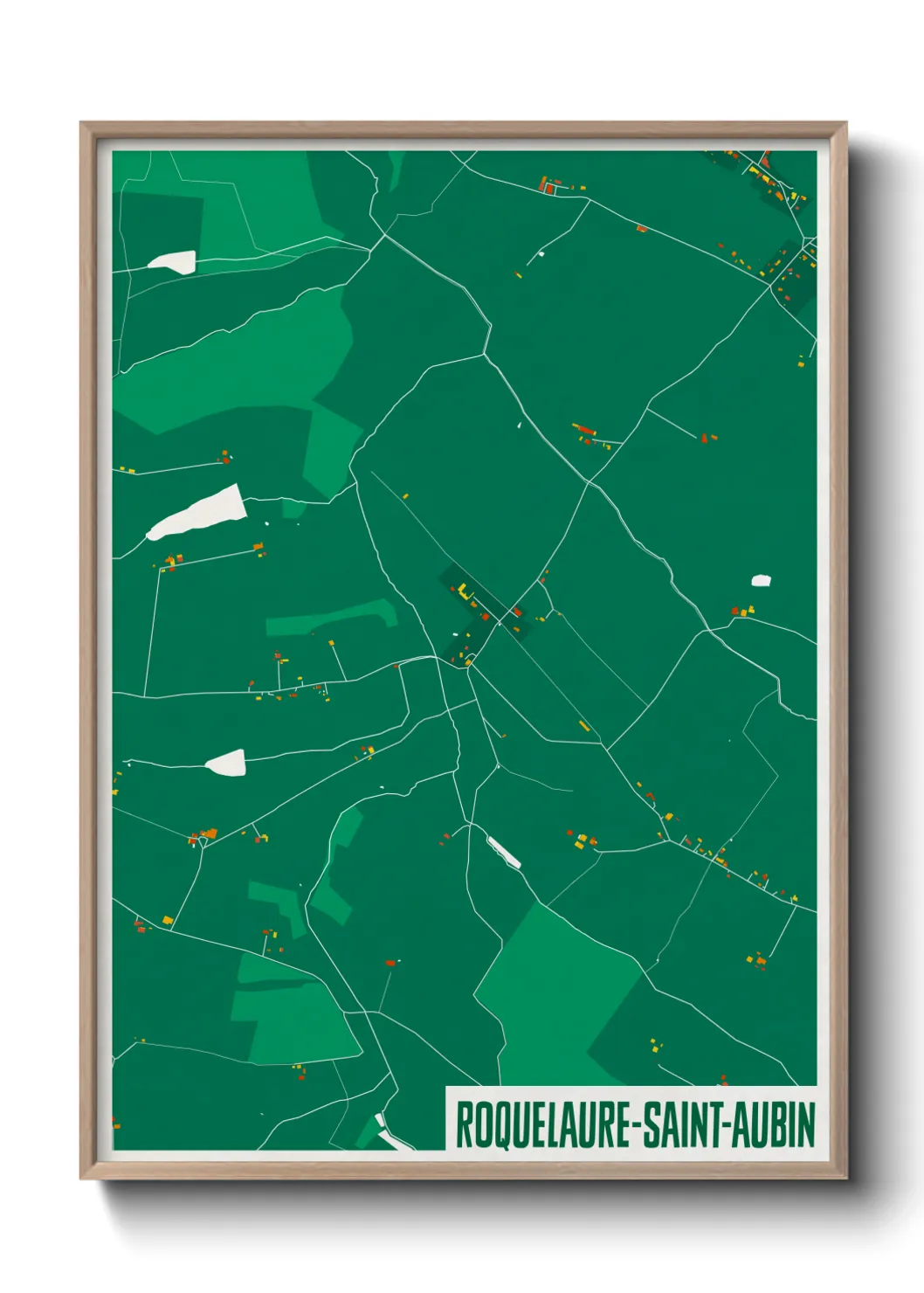 Une affiche de carte sur Roquelaure-Saint-Aubin
