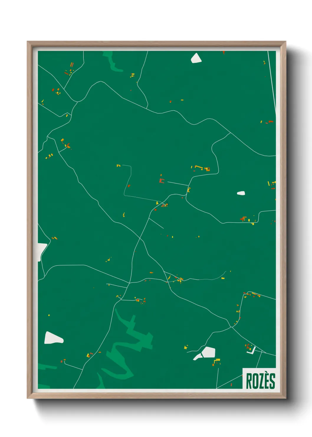 Une affiche de carte sur Rozès