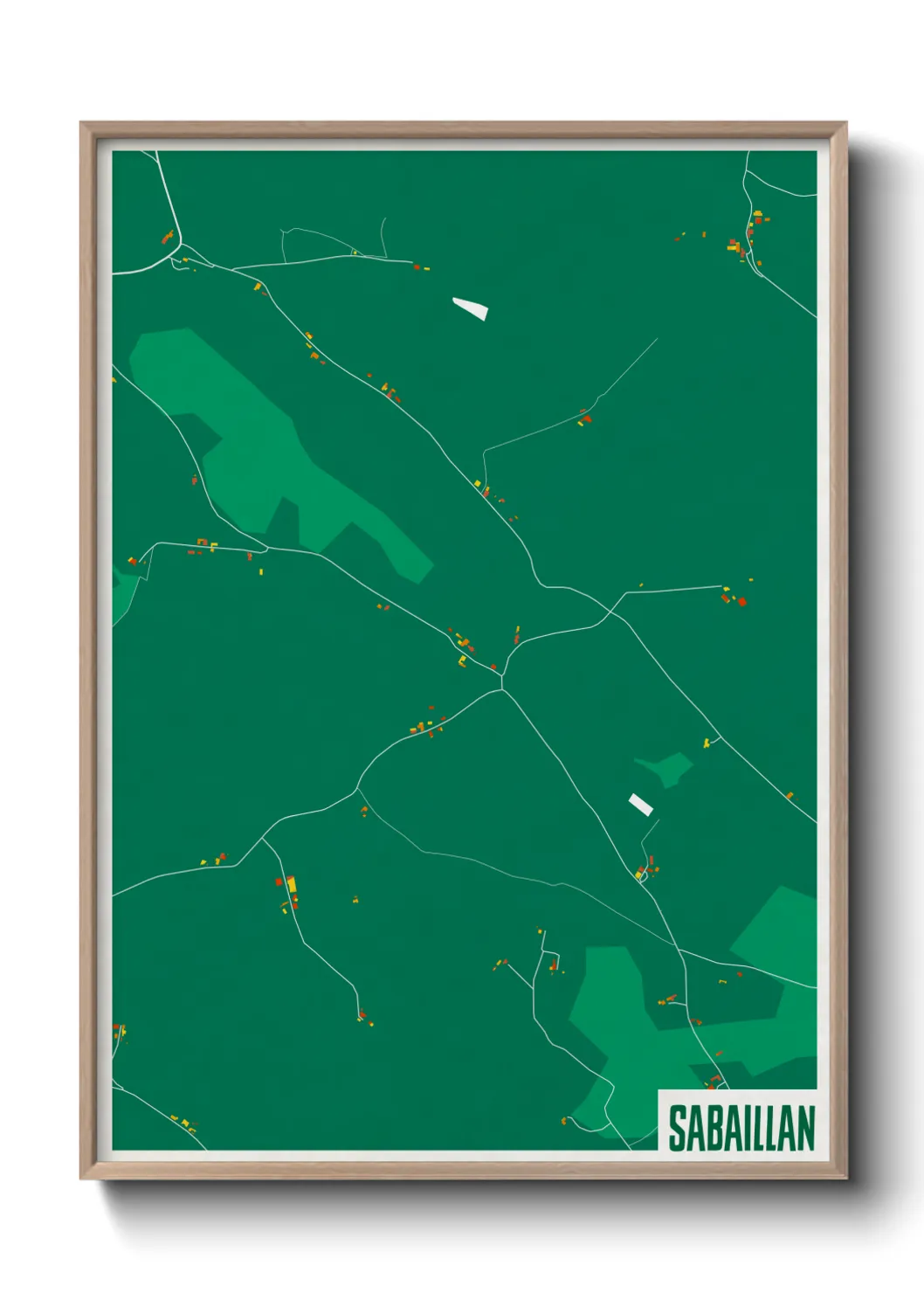 Une affiche de carte sur Sabaillan