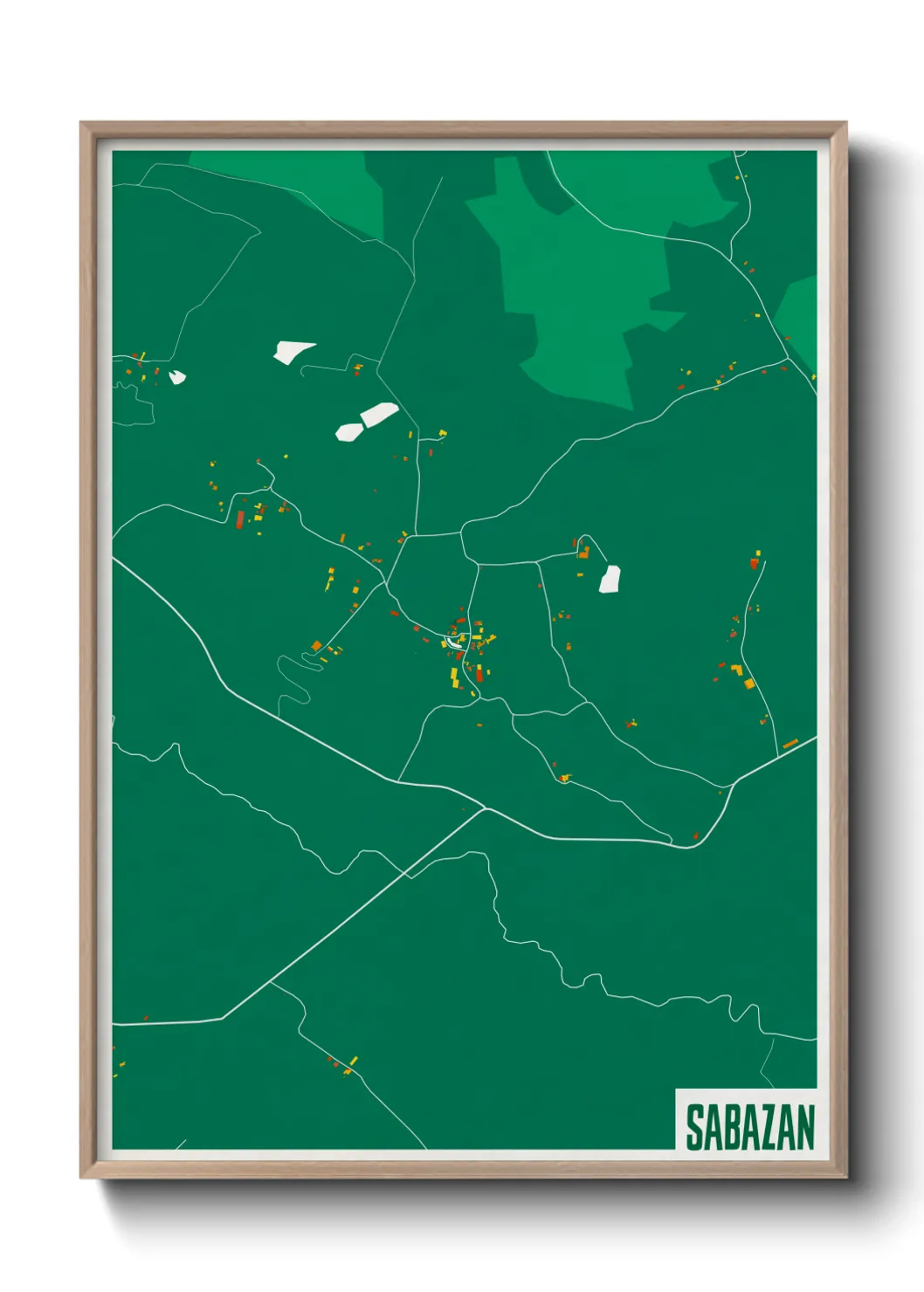 Une affiche de carte sur Sabazan