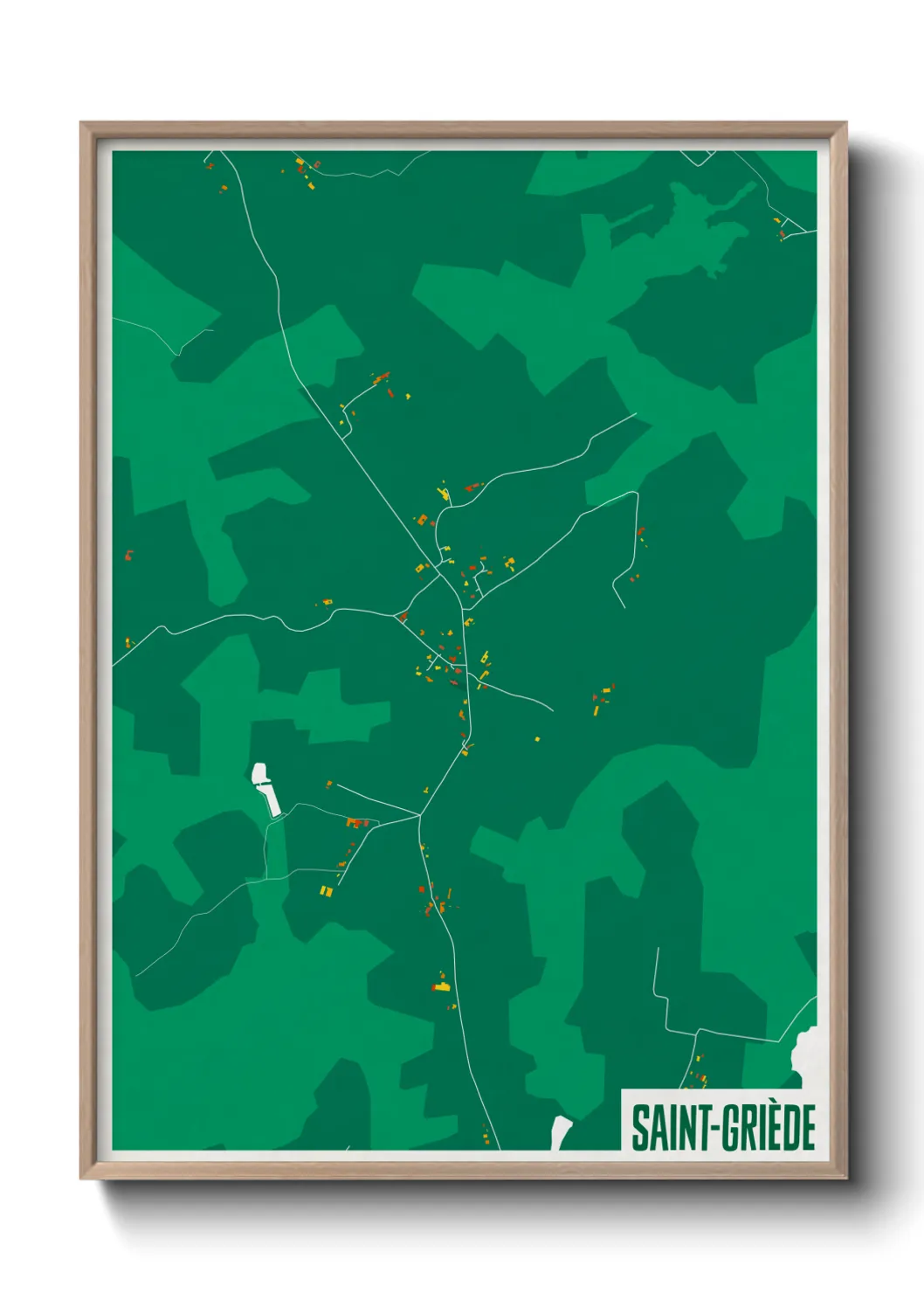 Une affiche de carte sur Saint-Griède