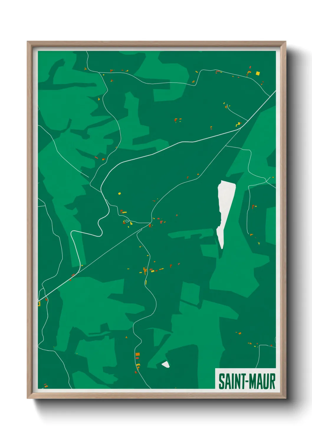 Une affiche de carte sur Saint-Maur