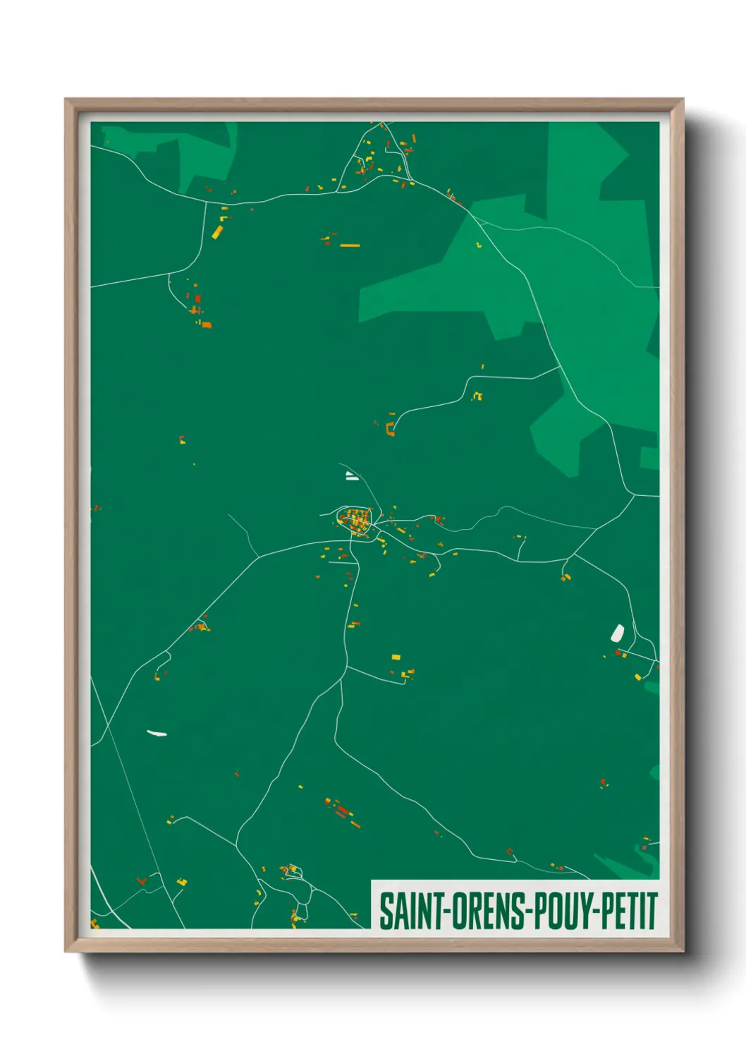 Un poster carteSaint-Orens-Pouy-Petit
