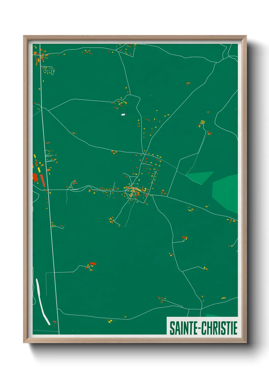 Une affiche de carte sur Sainte-Christie