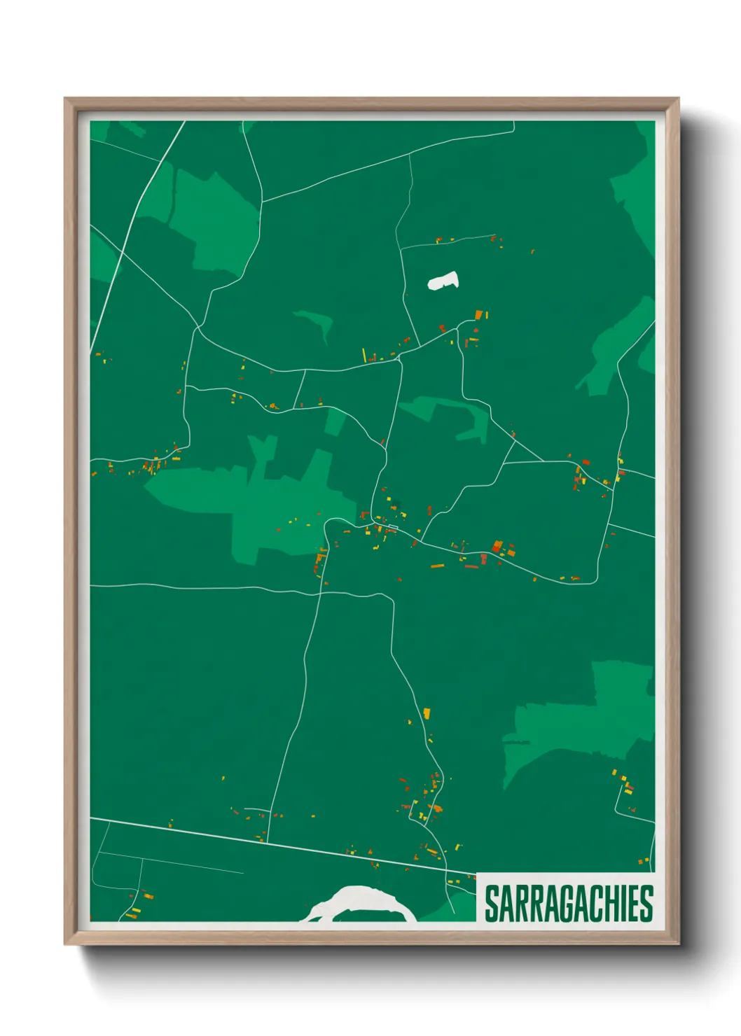Une affiche de carte sur Sarragachies