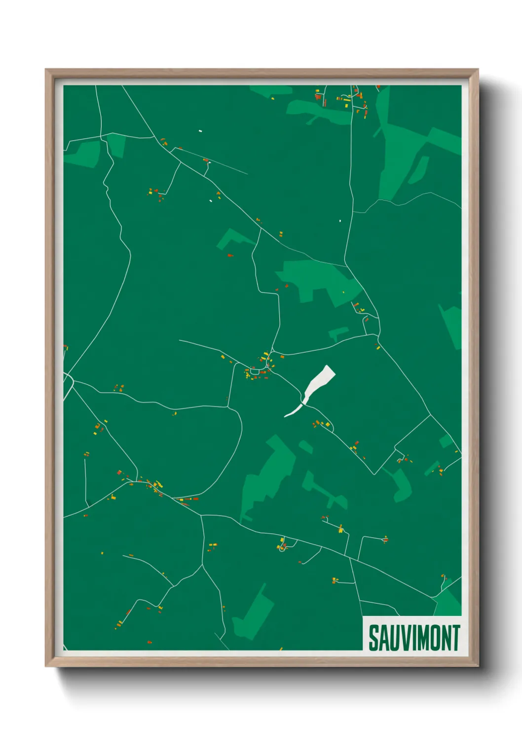 Une affiche de carte sur Sauvimont