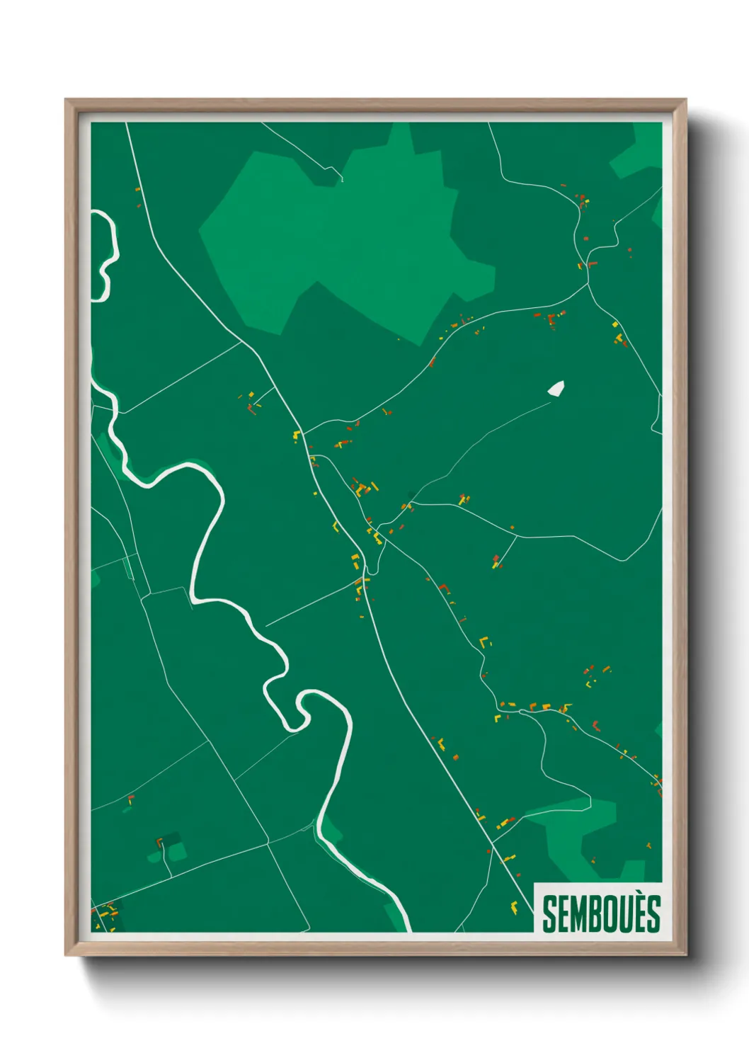 Une affiche de carte sur Sembouès