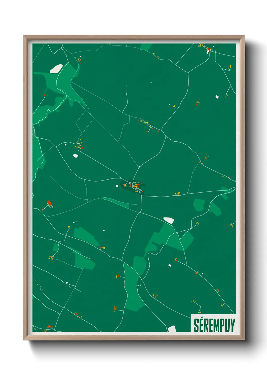 Une affiche de carte sur Sérempuy