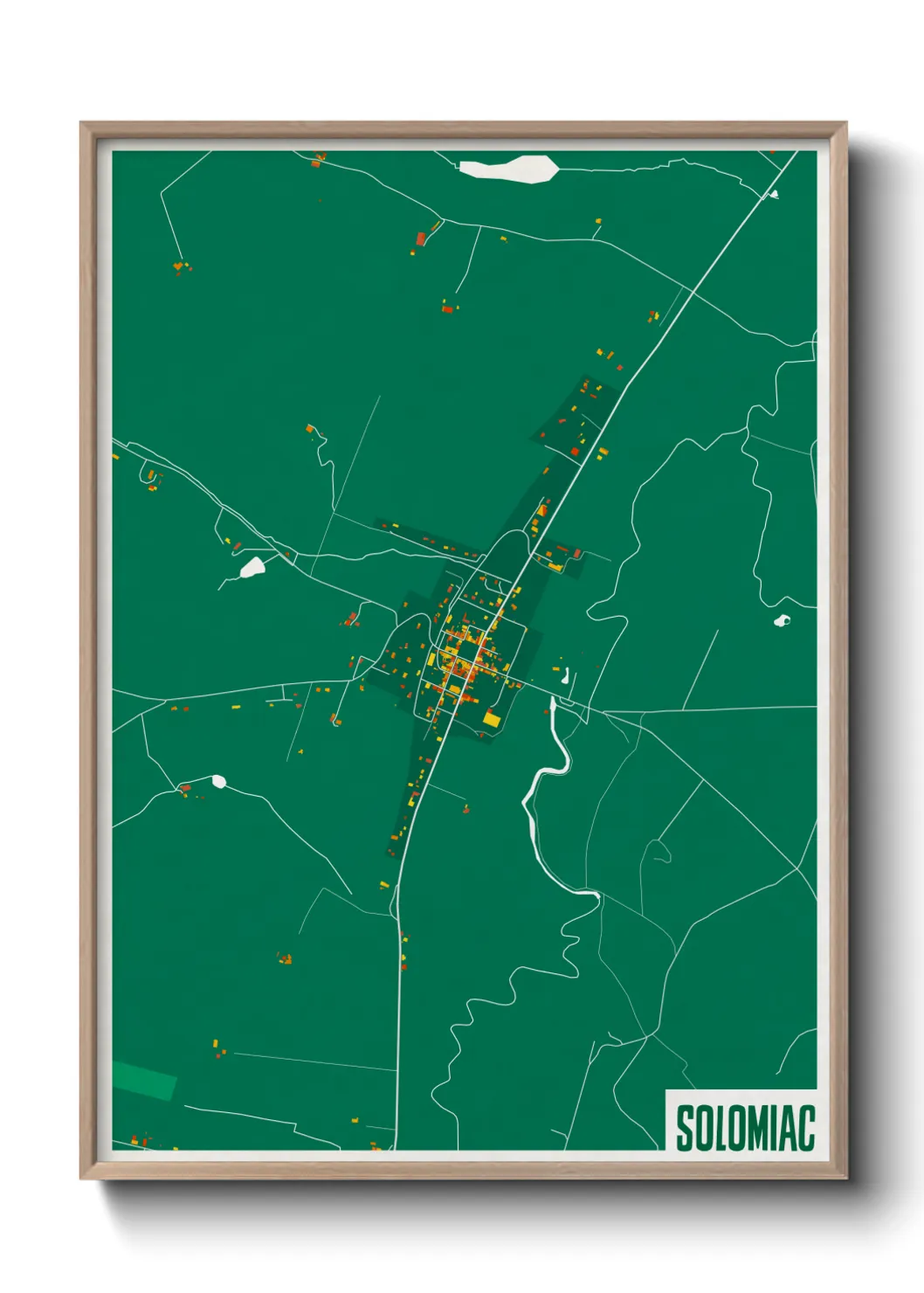 Une affiche de carte sur Solomiac