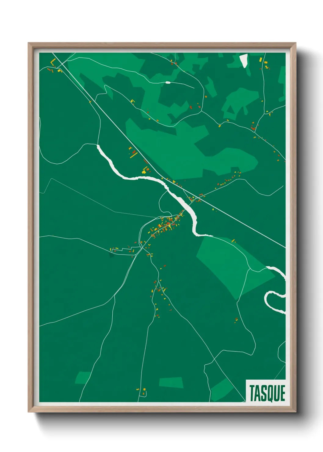 Une affiche de carte sur Tasque