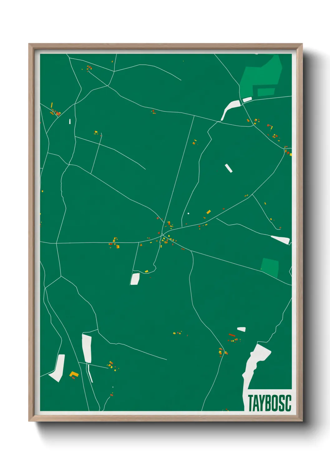 Une affiche de carte sur Taybosc