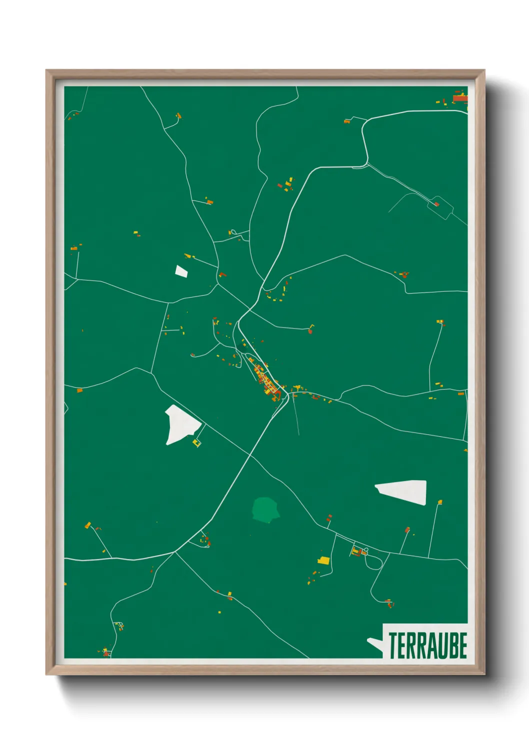 Une affiche de carte sur Terraube