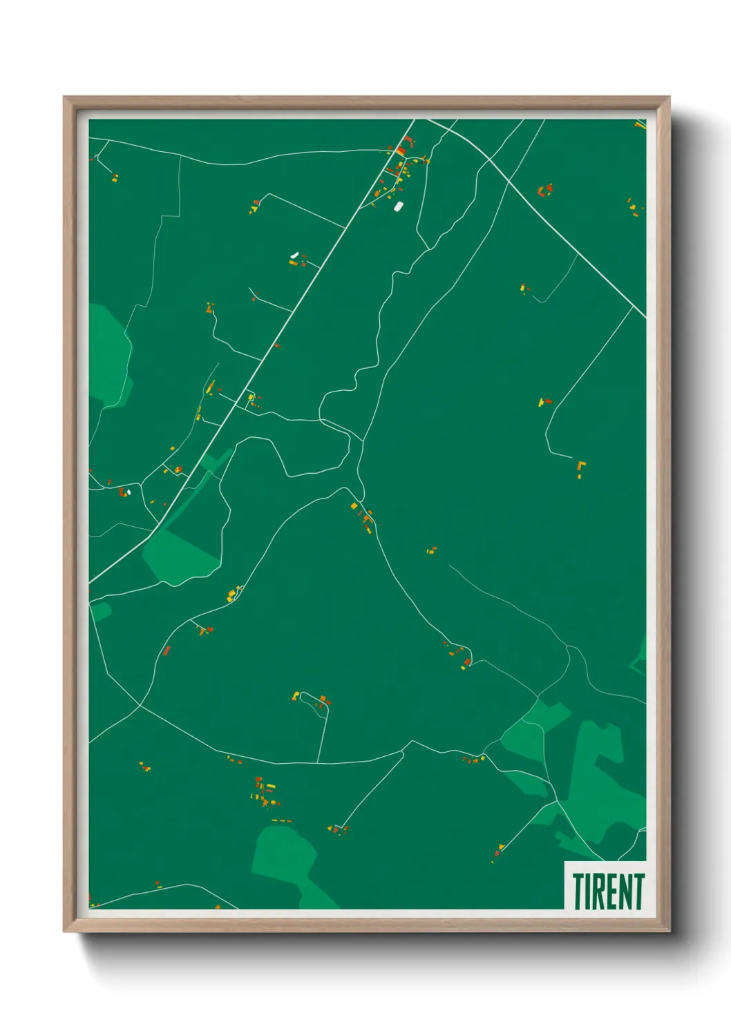 Une affiche de carte sur Tirent