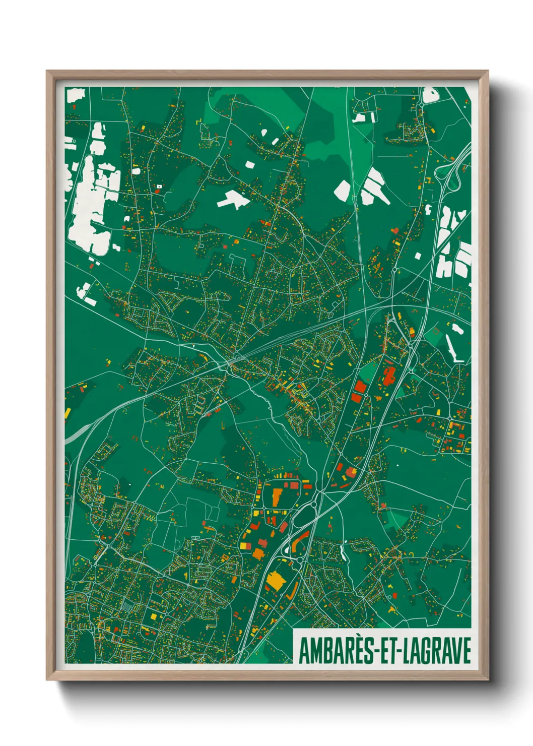Une affiche de carte sur Ambarès-et-Lagrave