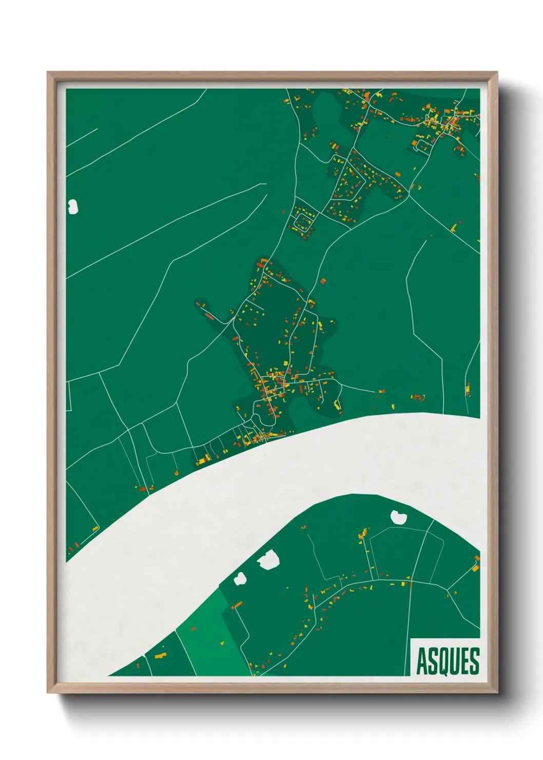 Une affiche de carte sur Asques