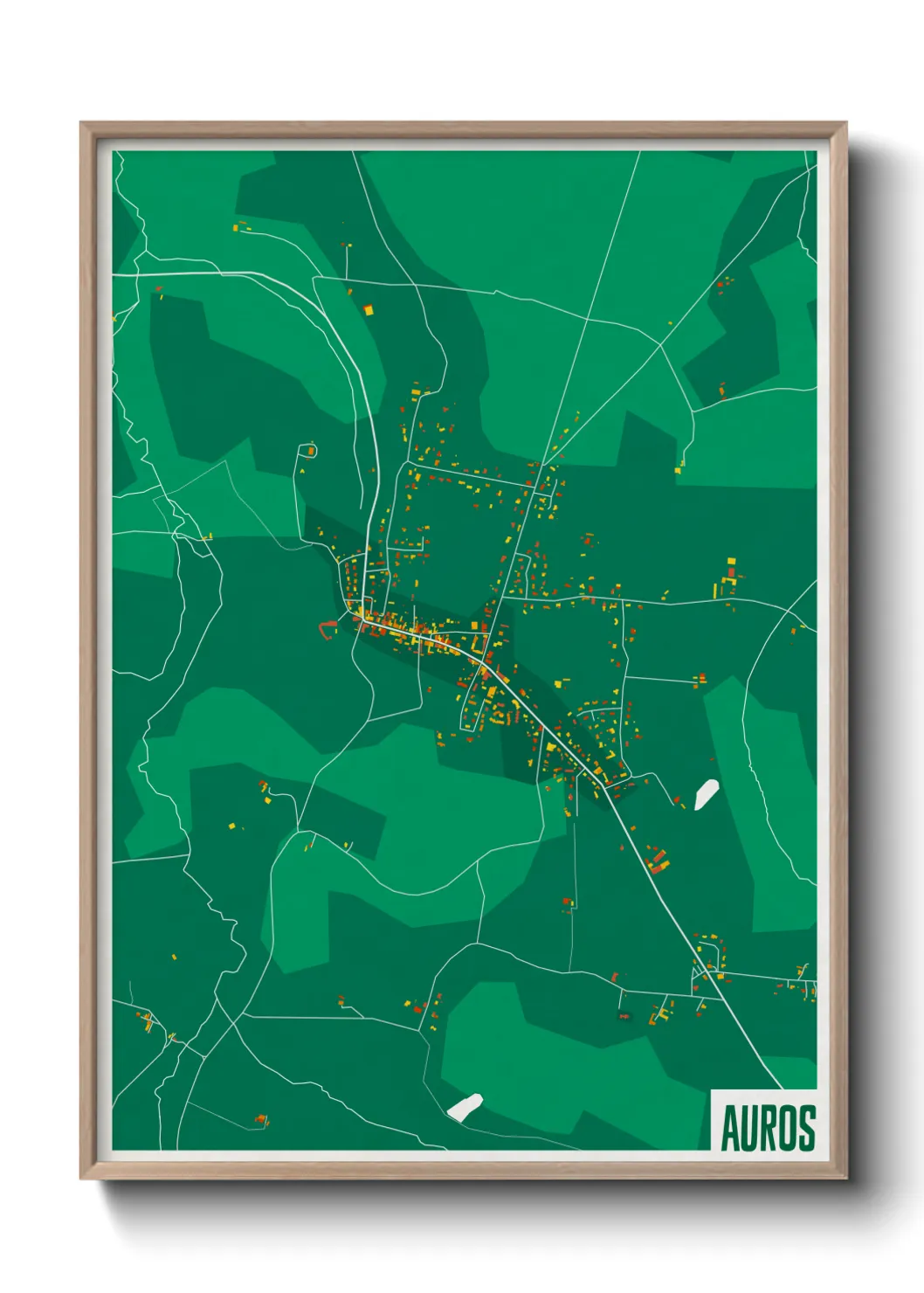 Une affiche de carte sur Auros