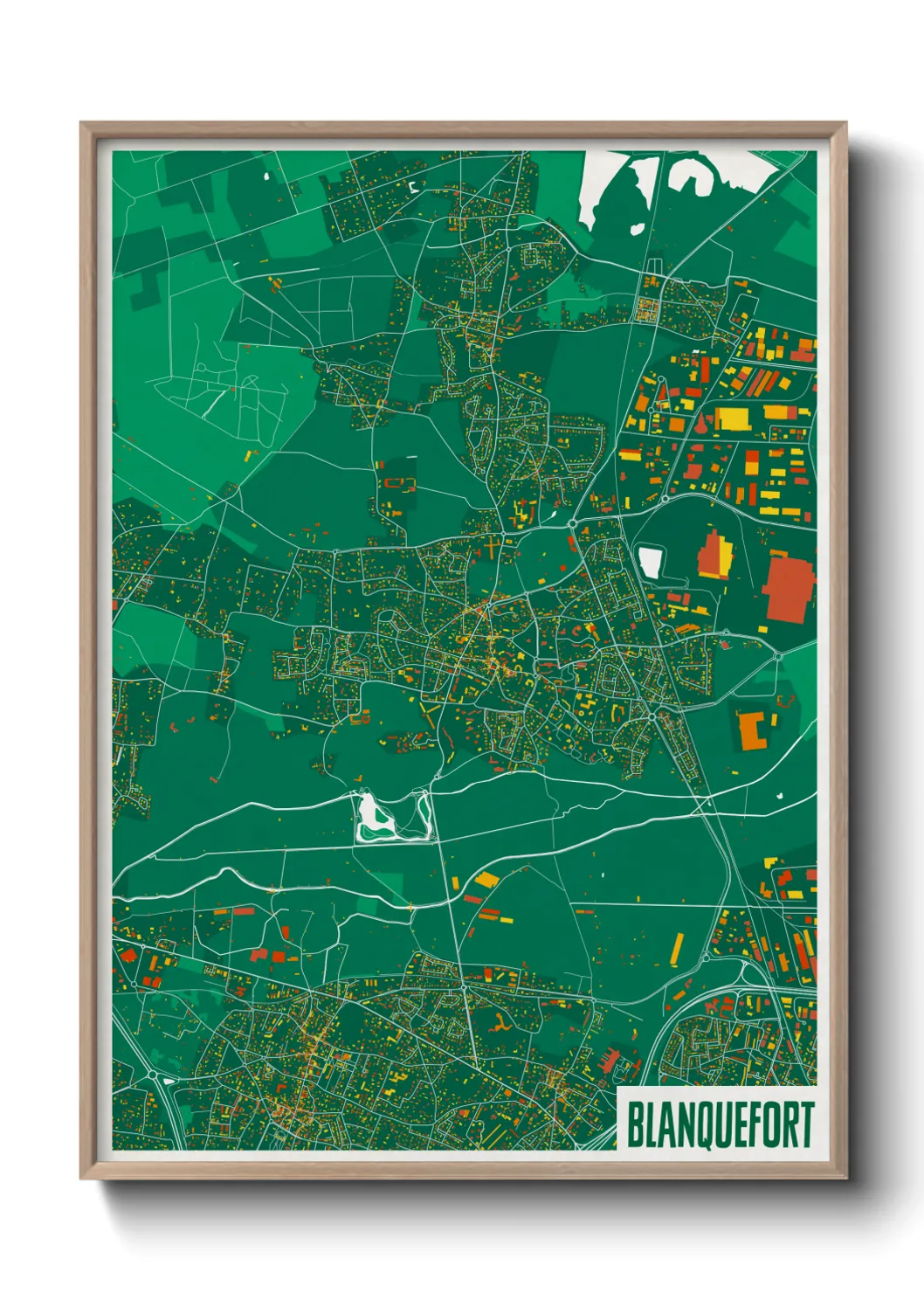 Une affiche de carte sur Blanquefort