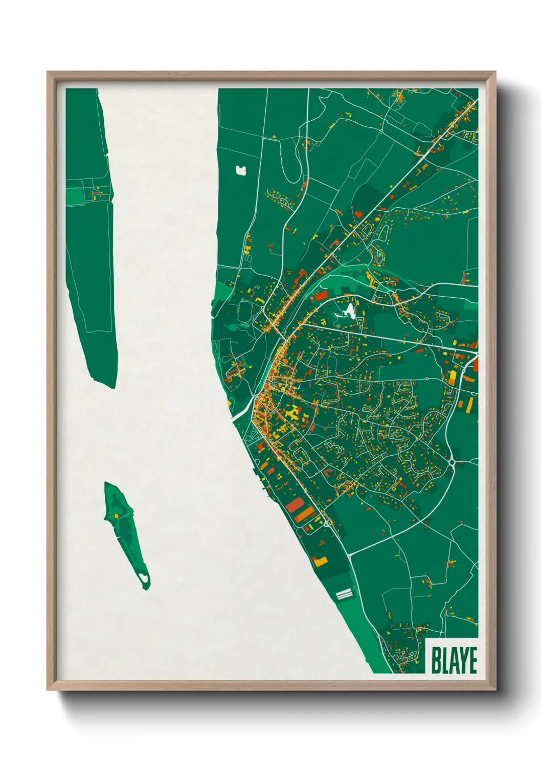 Une affiche de carte sur Blaye