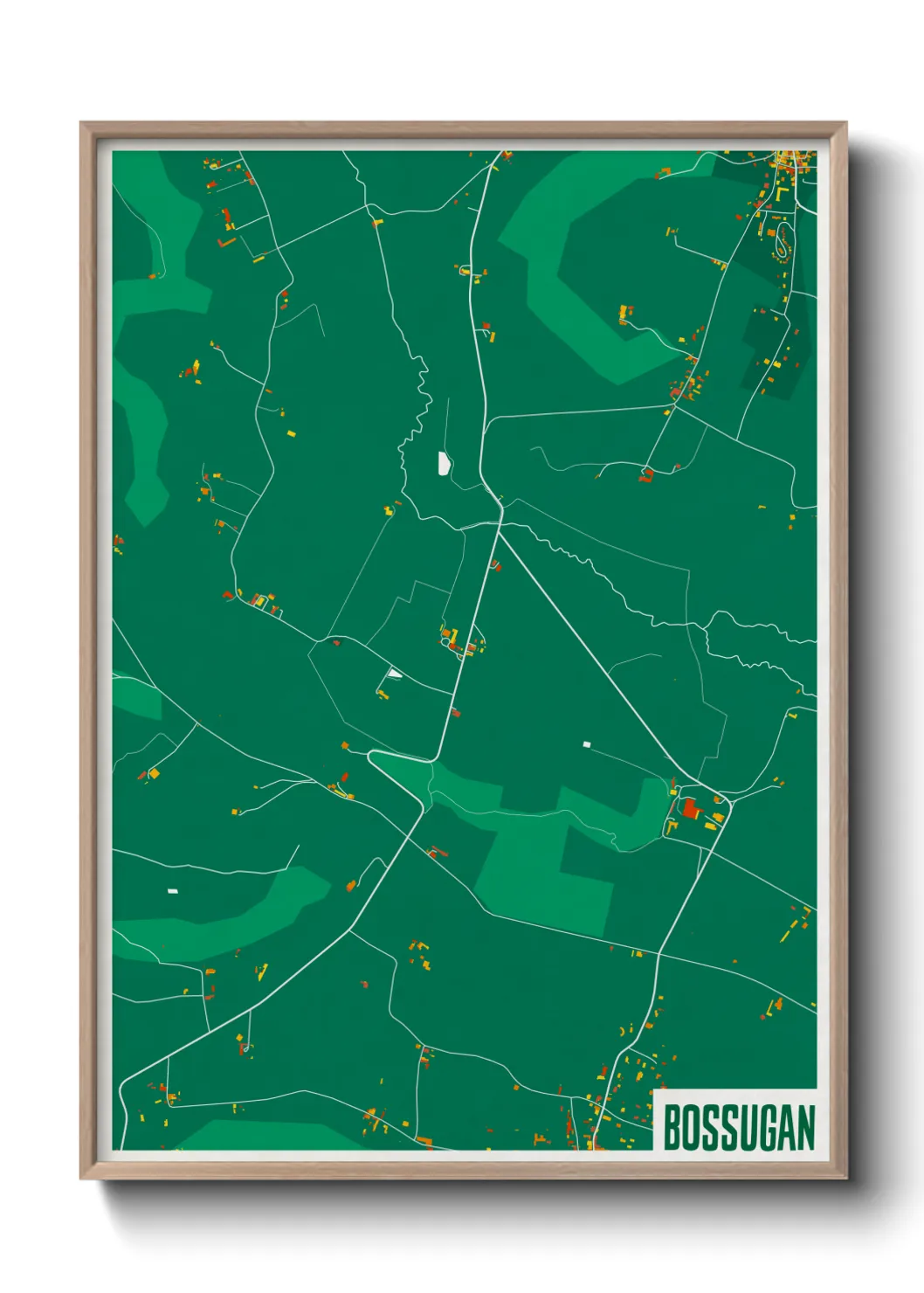 Une affiche de carte sur Bossugan