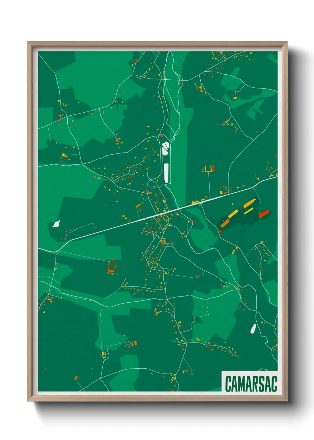 Une affiche de carte sur Camarsac