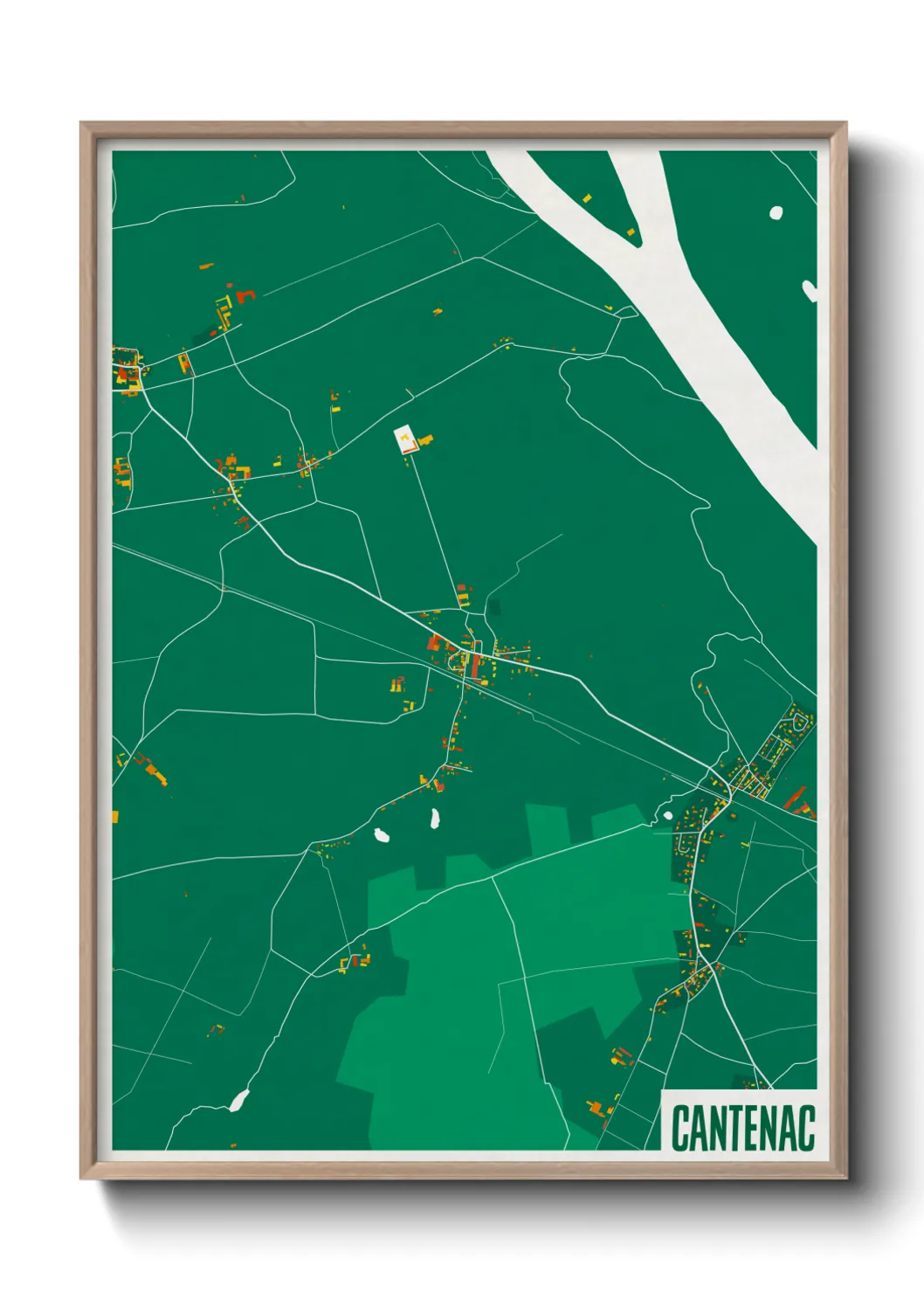 Une affiche de carte sur Cantenac