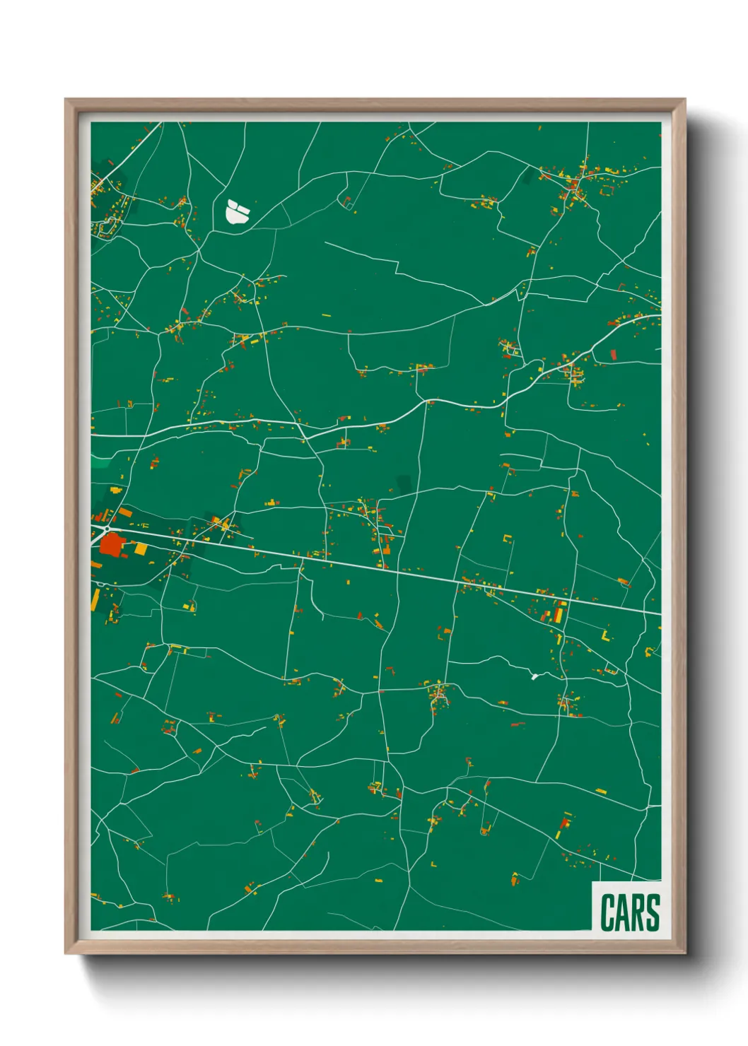 Une affiche de carte sur Cars