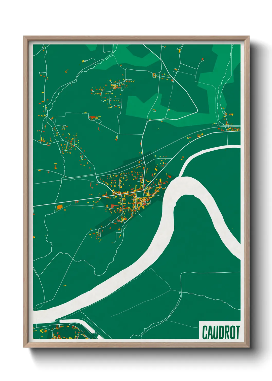 Une affiche de carte sur Caudrot