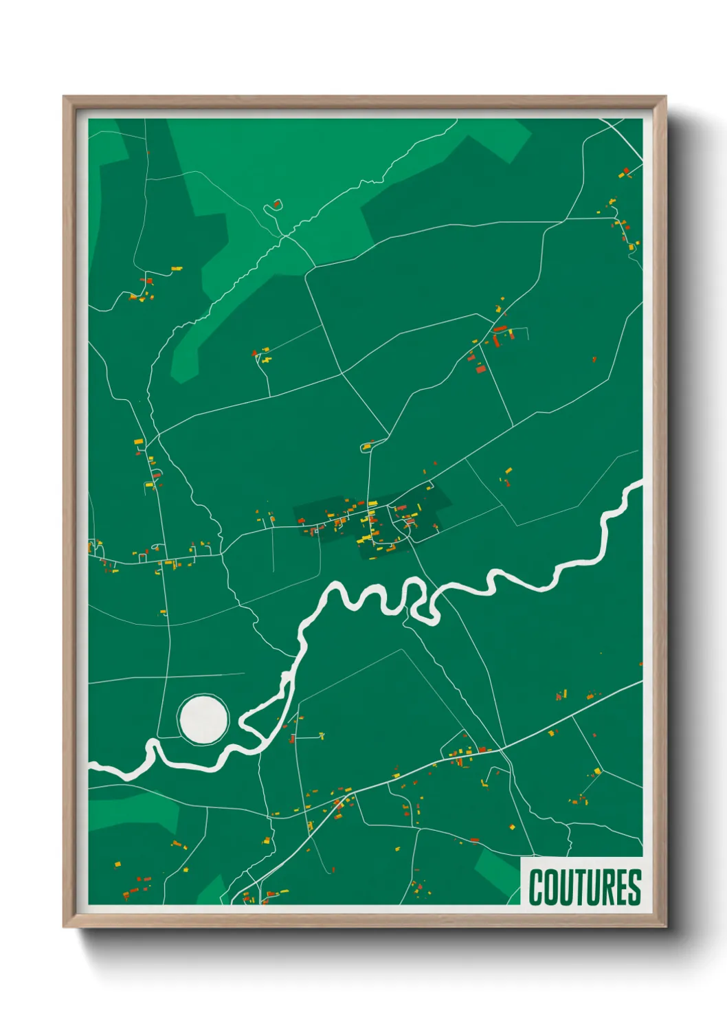 Une affiche de carte sur Coutures