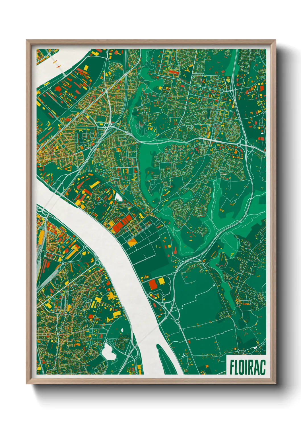 Une affiche de carte sur Floirac