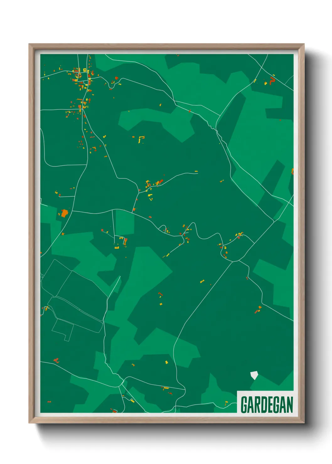 Une affiche de carte sur Gardegan
