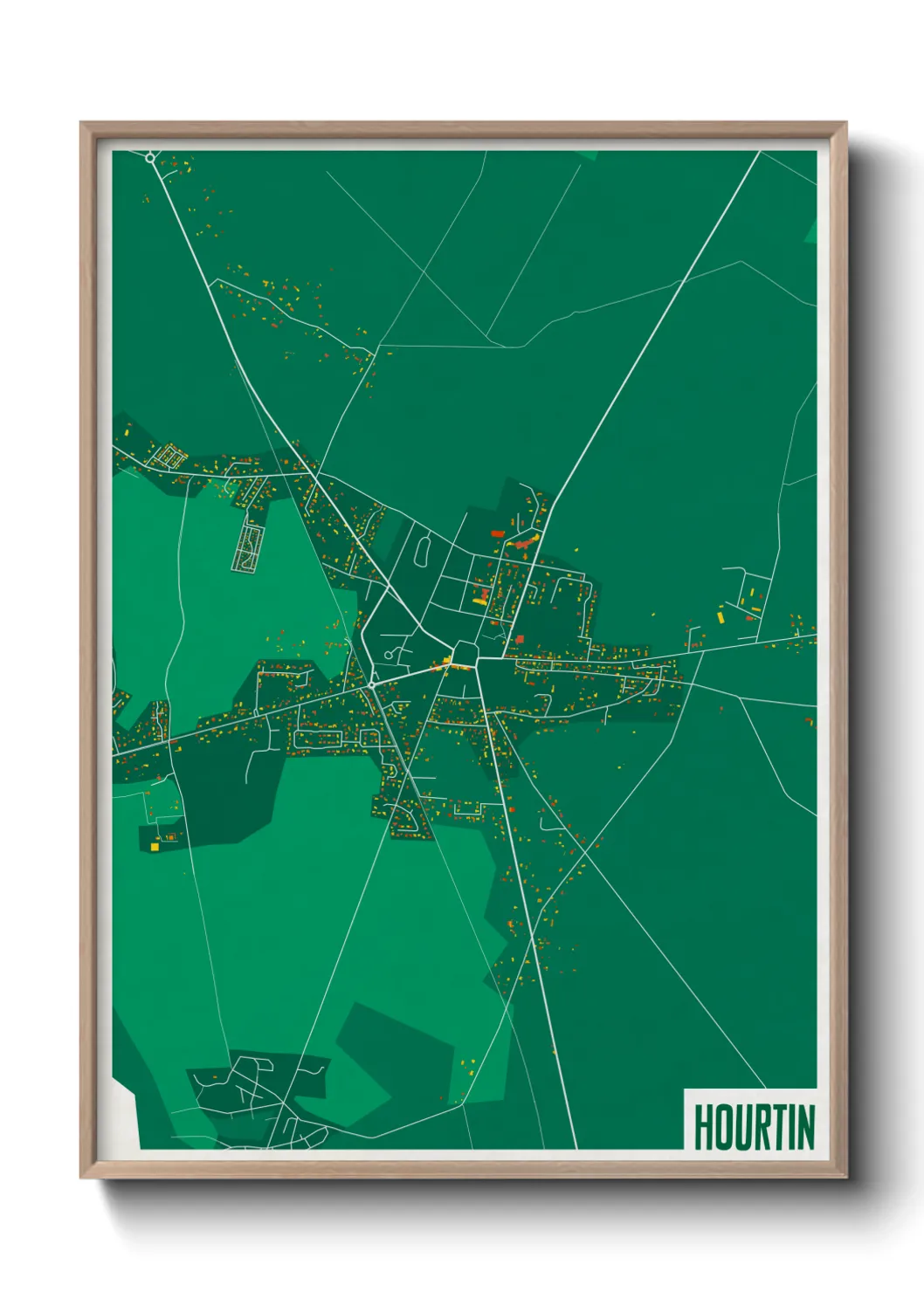 Une affiche de carte sur Hourtin