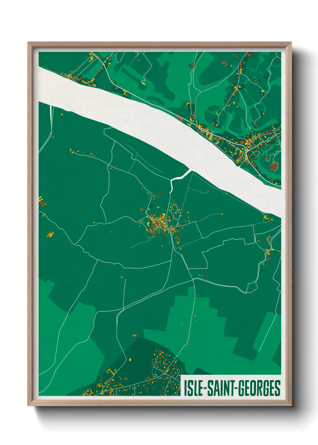 Une affiche de carte sur Isle-Saint-Georges