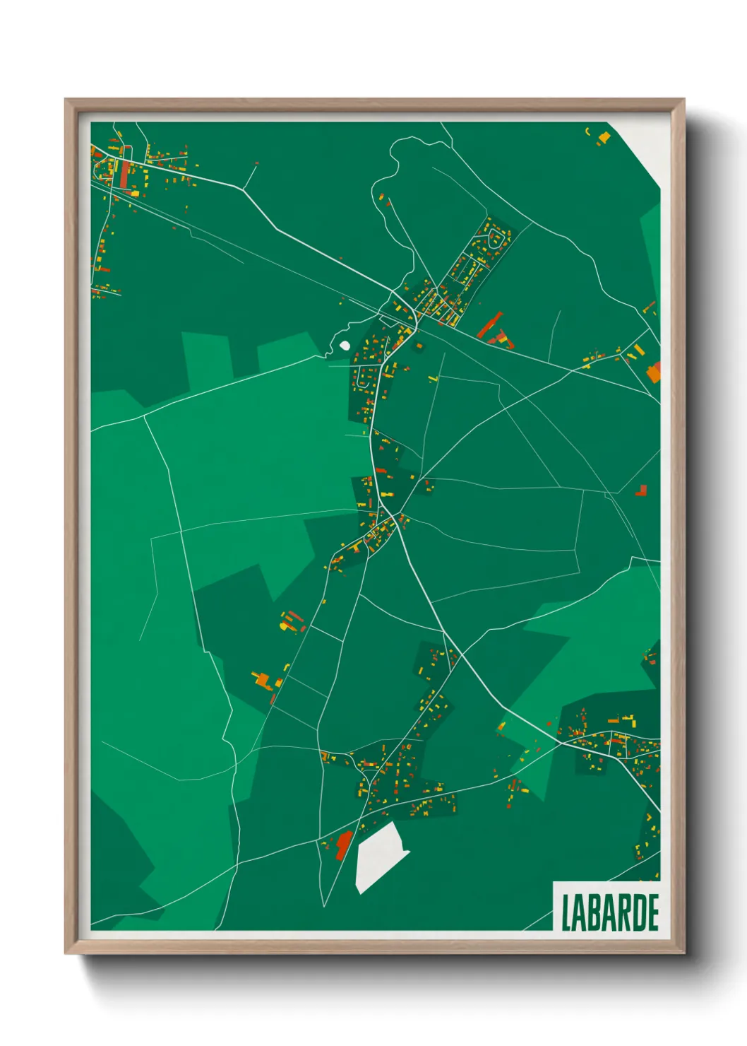 Une affiche de carte sur Labarde