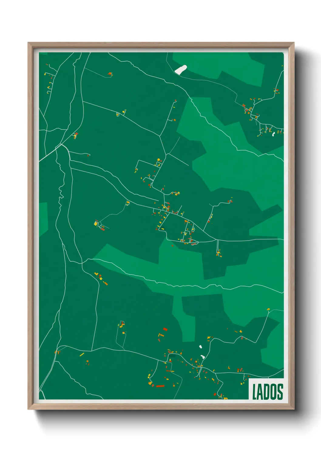 Une affiche de carte sur Lados
