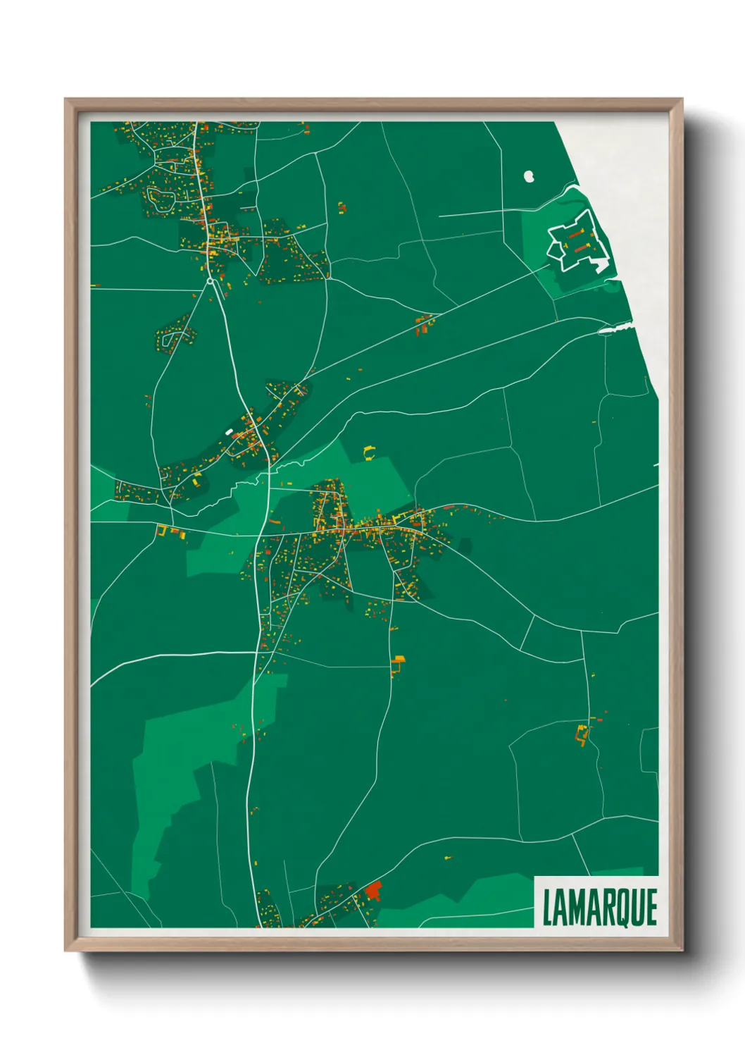 Une affiche de carte sur Lamarque