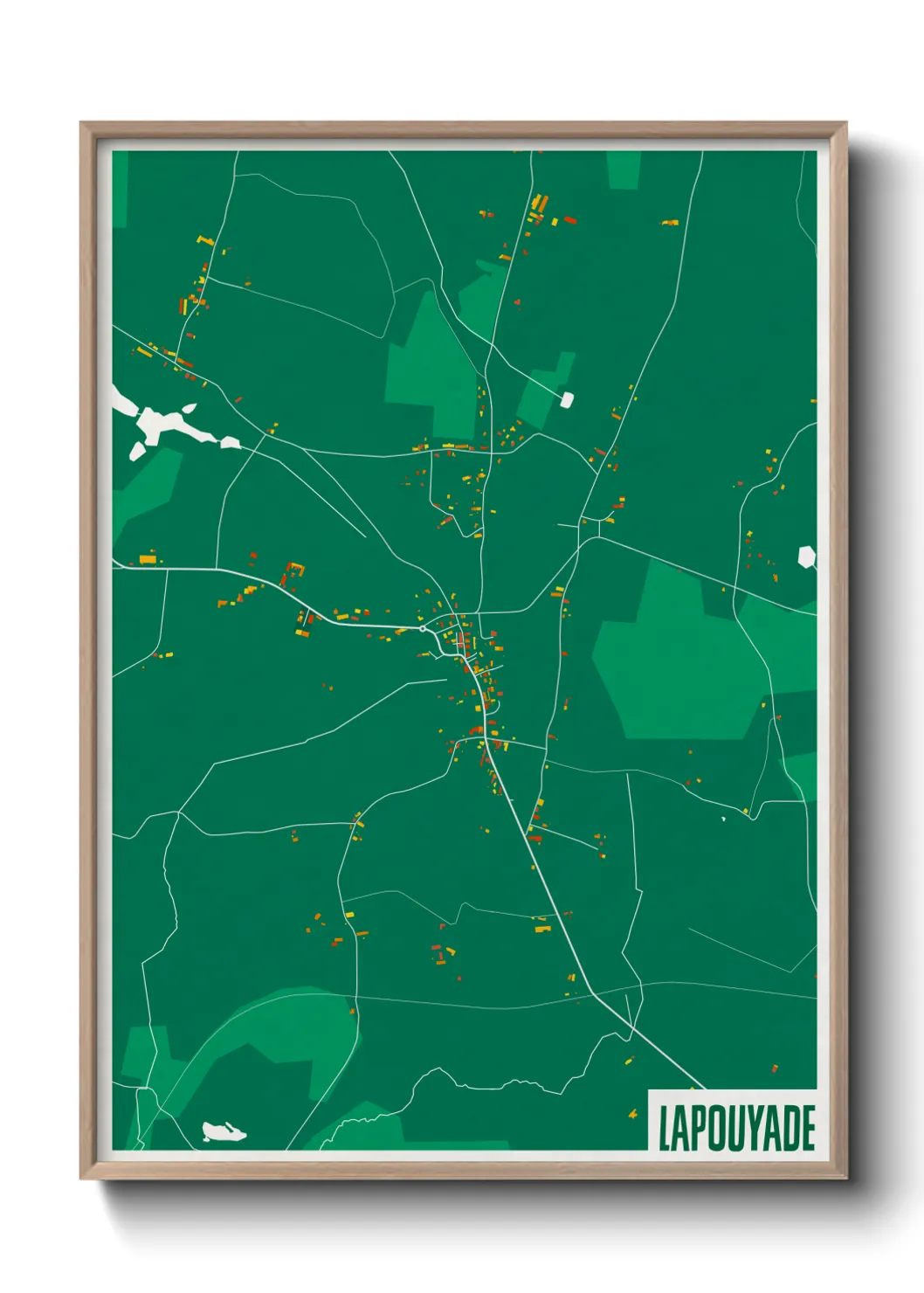 Une affiche de carte sur Lapouyade